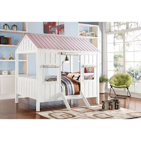Full Canopy House Bed with Windows